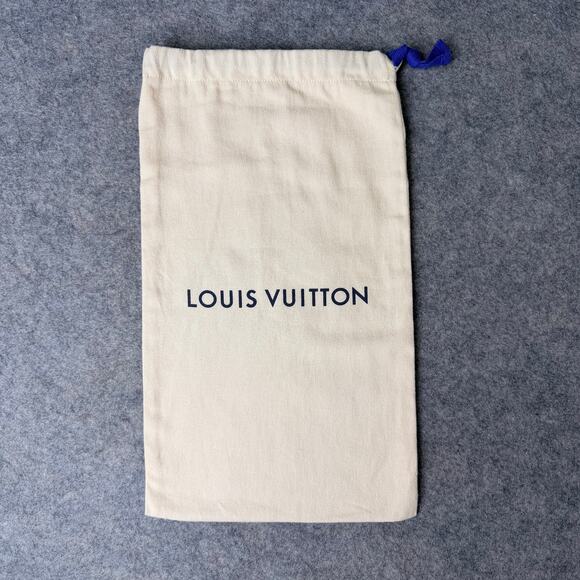 Authentic Louis Vuitton LV Logo Dust Bag Beige Drawstring Storage 15.5"x9" - Picture 1 of 5
